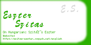 eszter szitas business card